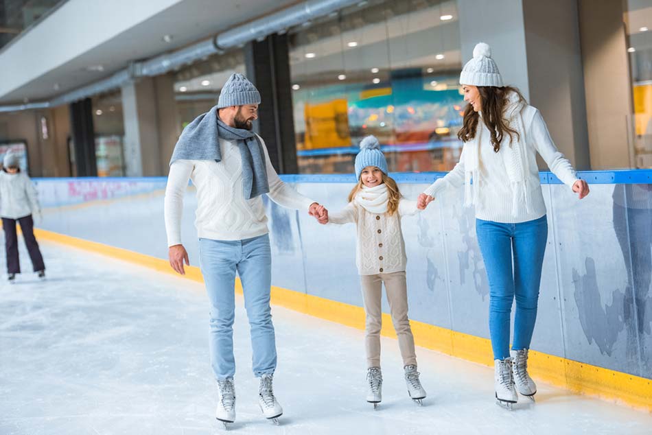 Cerrar la pista de hielo con paredes móviles