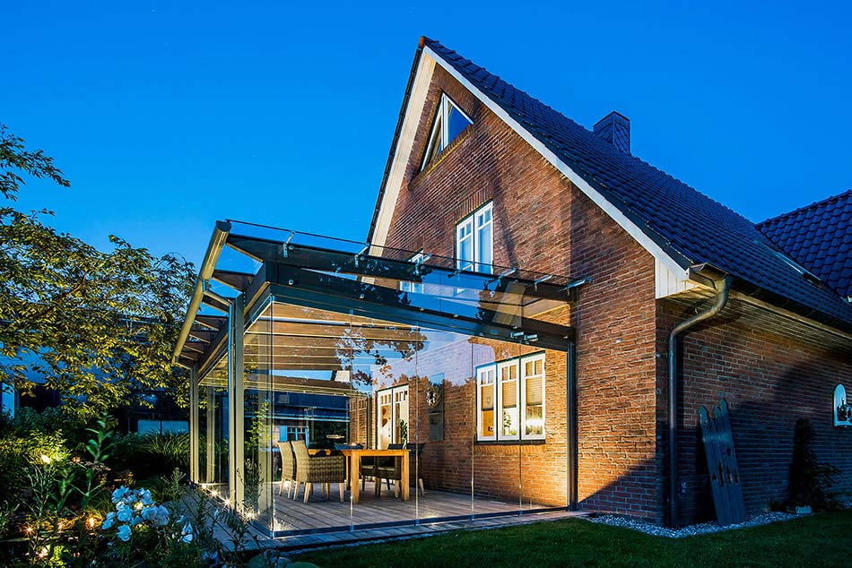 cortinas de cristal en porche