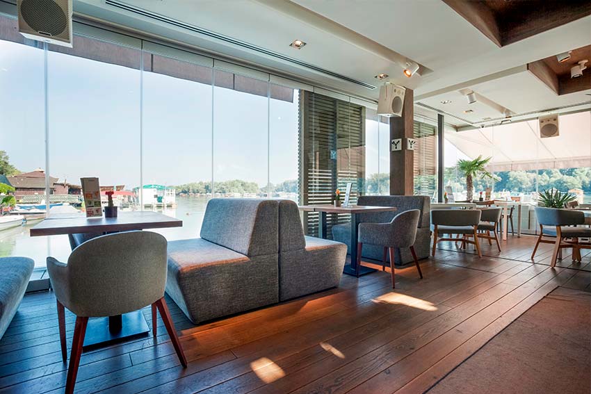 Cortinas de cristal para Restaurantes