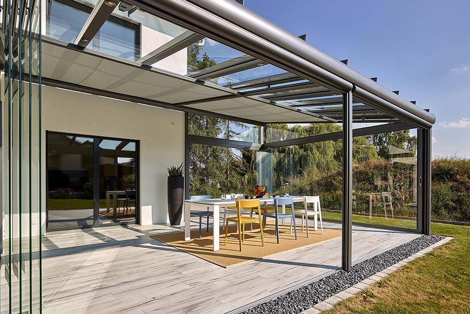 cortinas de cristal abatibles o plegables