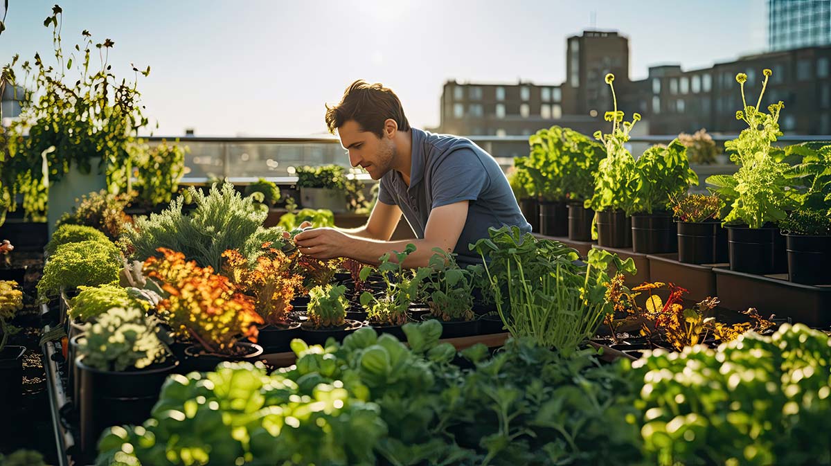 Invernadero en ático