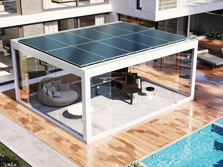 Pérgola solar independiente