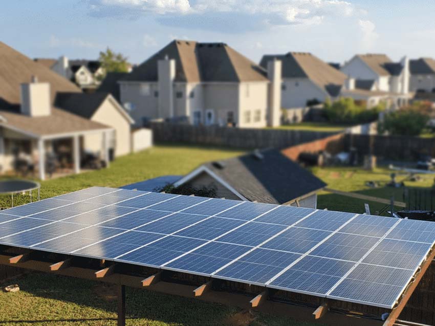 Pérgola solar para jardín