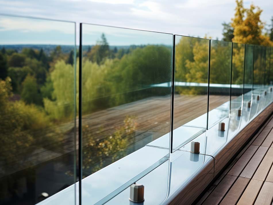 Baranda de cristal para jardines y patios