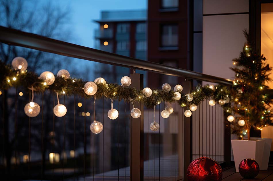 Decoración navideña para balcones