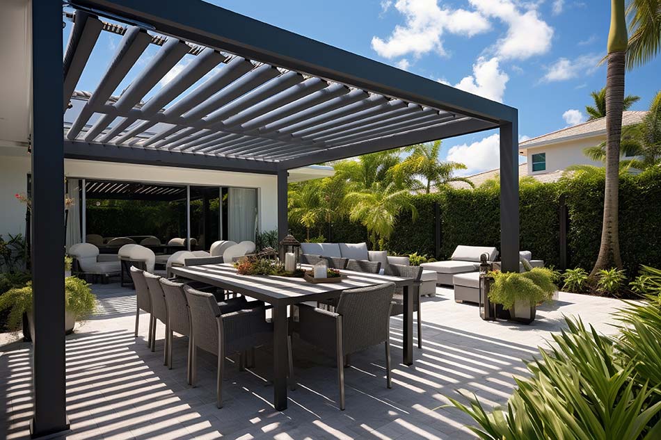 Pérgolas bioclimáticas con lamas orientables