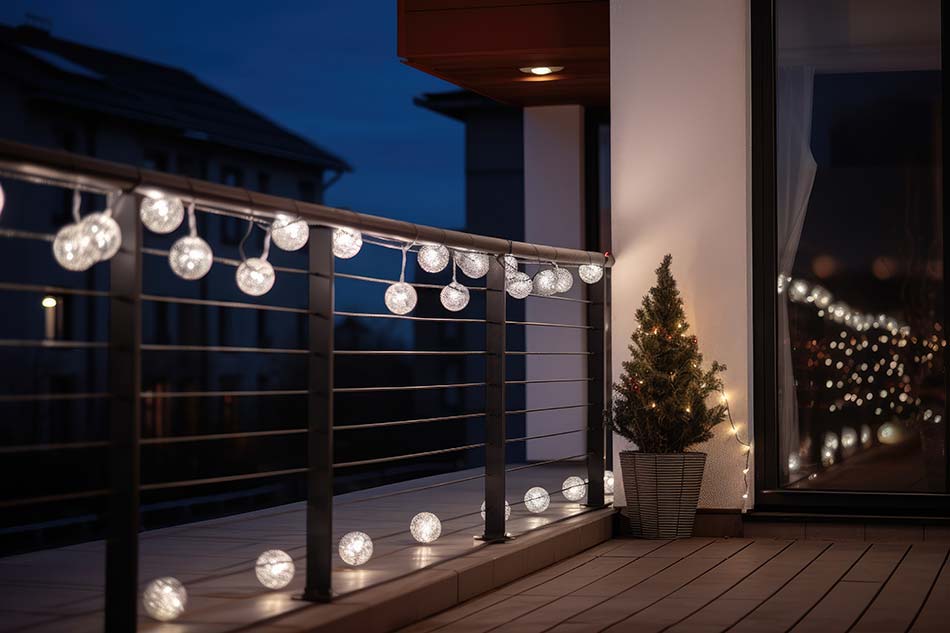 iluminación de Navidad para blacones