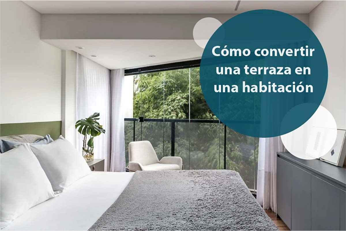 Cerramiento para convertir una terraza en una habitación