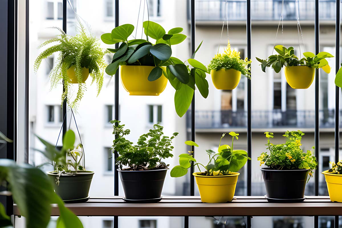 Integración de elementos naturales para ganar intimidad en un balcón