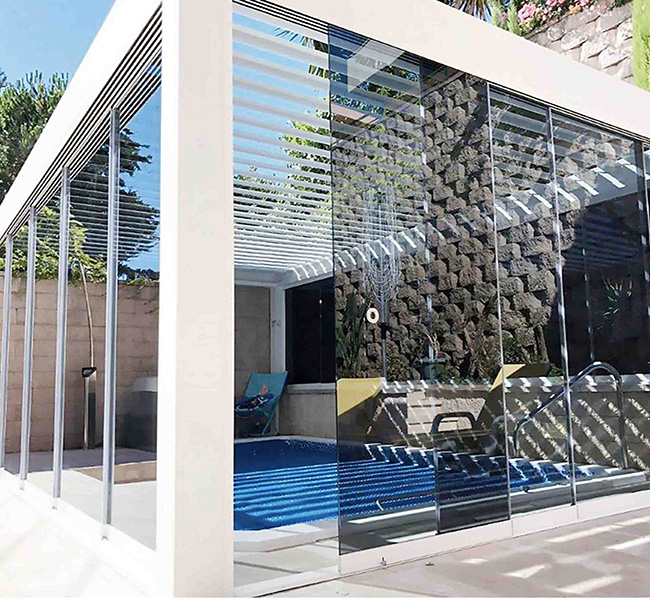 Guillotina de cristal Vertiflex All Glass.