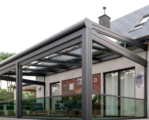 Guillotinas de Vidrio con apertura descendente