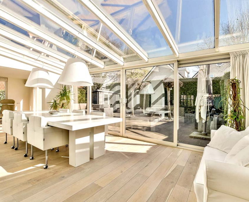 techo fijo de vidrio