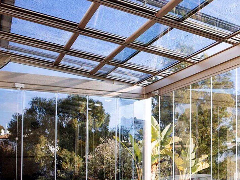 techos móviles de cristal