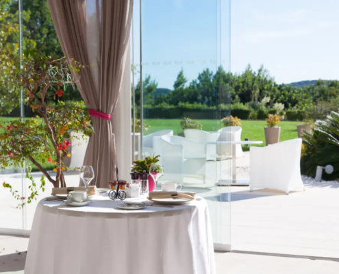 Cortinas de Cristal en un restaurante