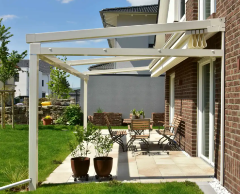 pergola lona tensada abierta