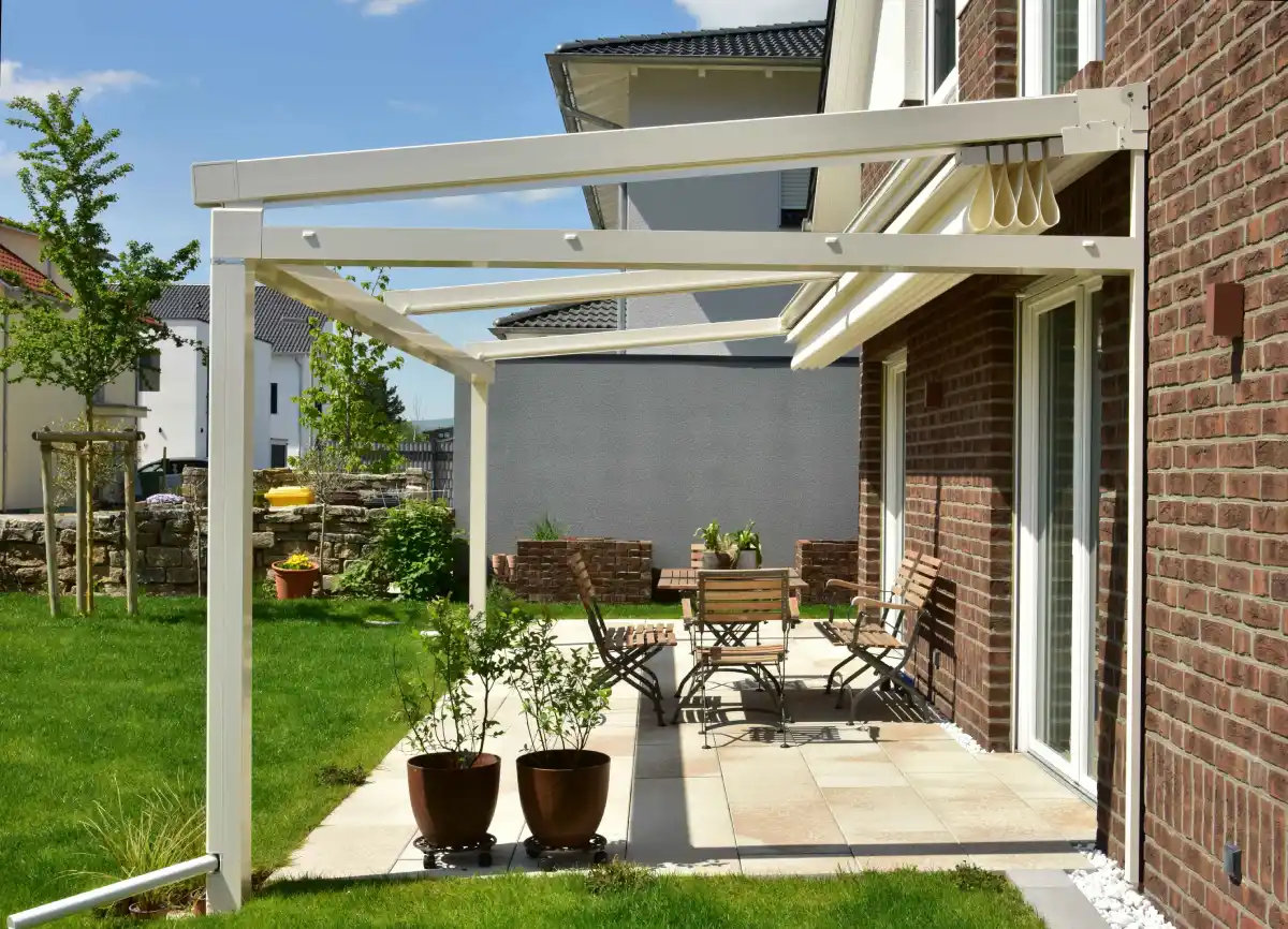 pergola lona tensada abierta