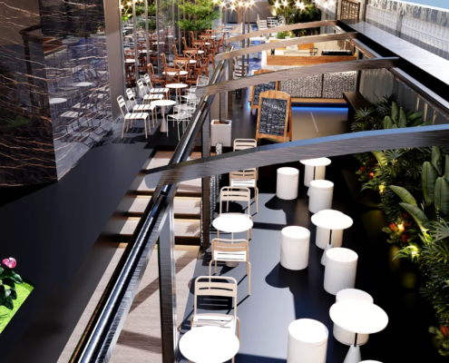 cerramiento de cafetería