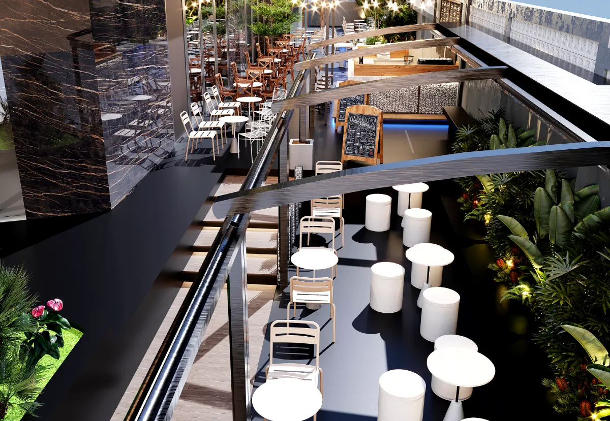 cerramiento de cafetería