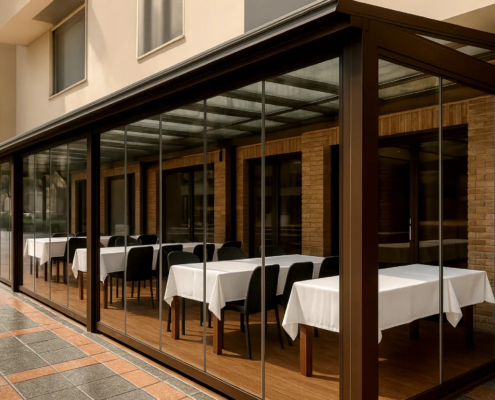cortinas de cristal para restaurantes