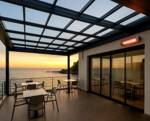 techo móvil cafetería