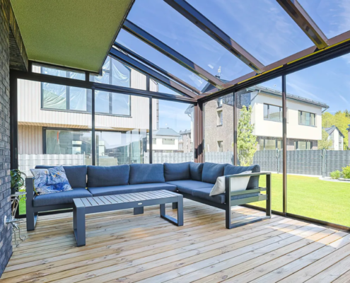 cerramiento de patio techo fijo vidrio