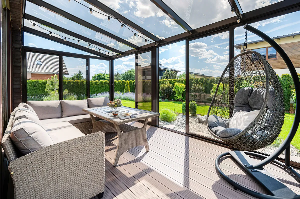 techo fijo de vidrio