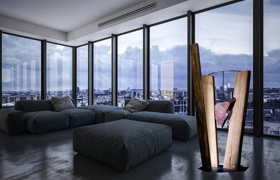 Decoración de ático de lujo