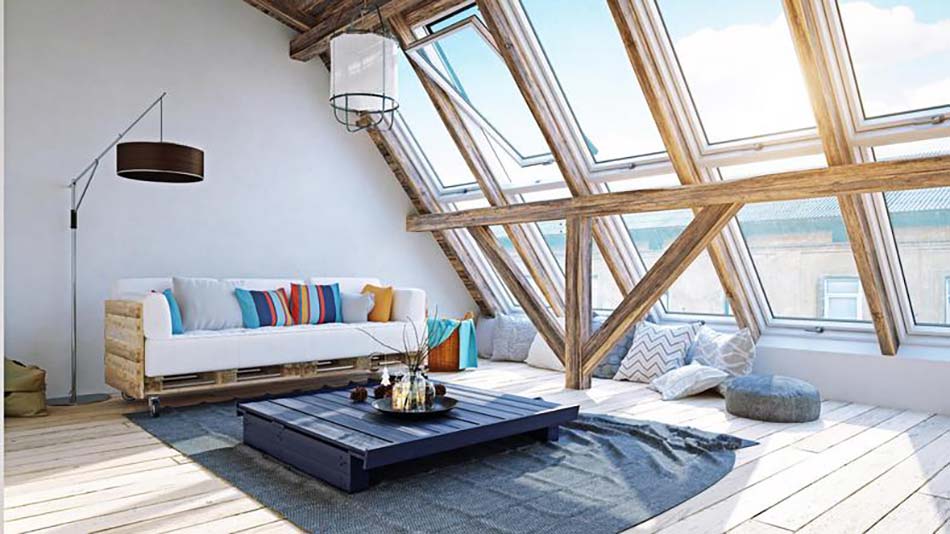 Decoración de ático moderno