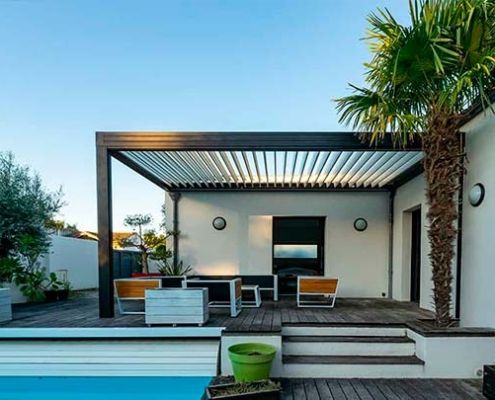 pérgola bioclimática adosada