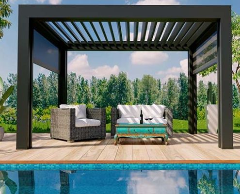 pérgola bioclimática autoportante