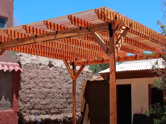 pergola de madera